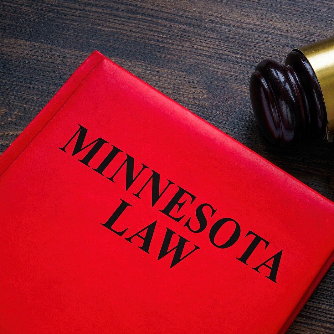 Book With Minnesota State Law And Gavel.