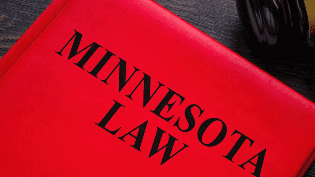 Minnesota law book and gavel